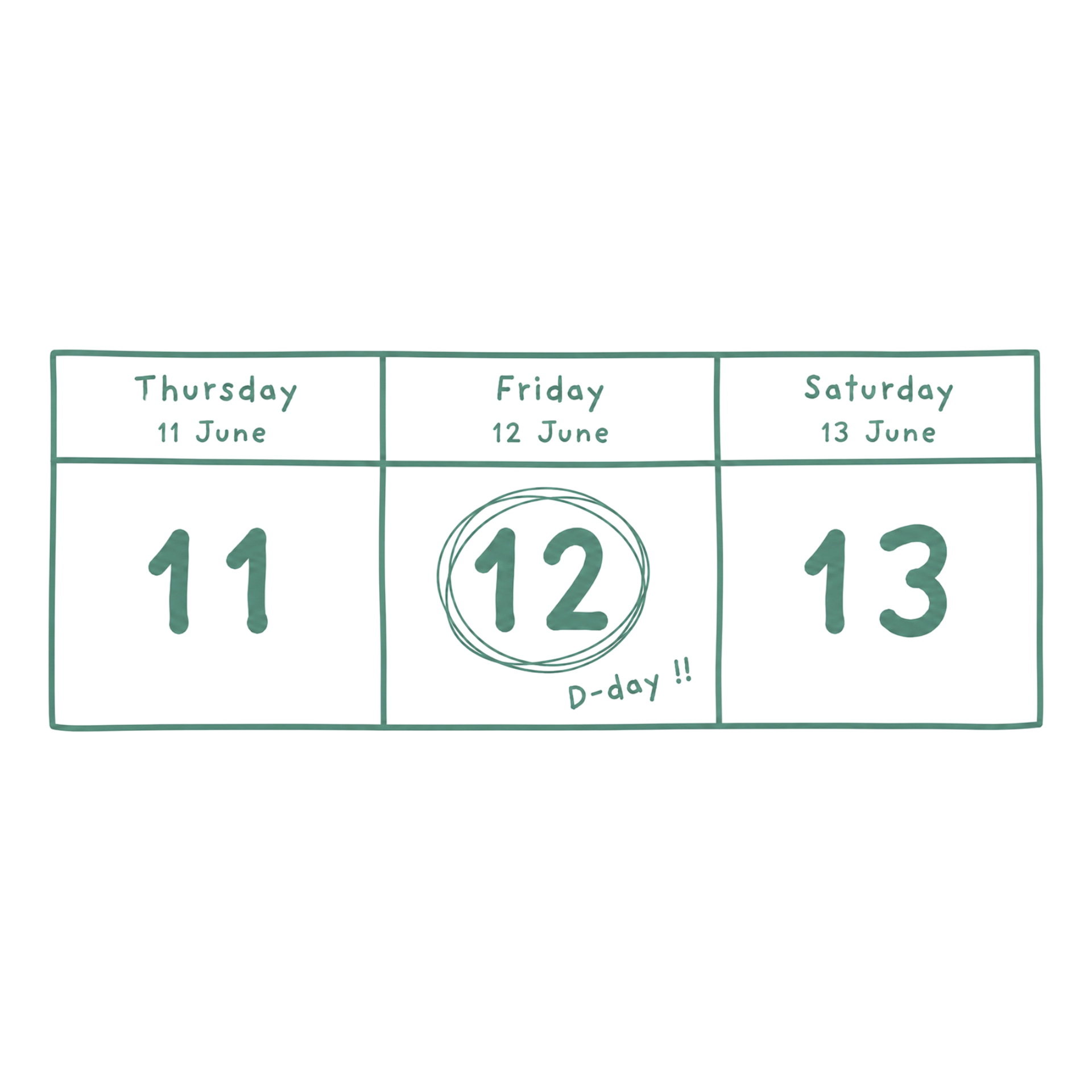 Friday 12 June calendar